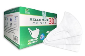 Khẩu Trang 3D  Hello Mask - Japan (Hộp 50 cái - Màu Trắng)